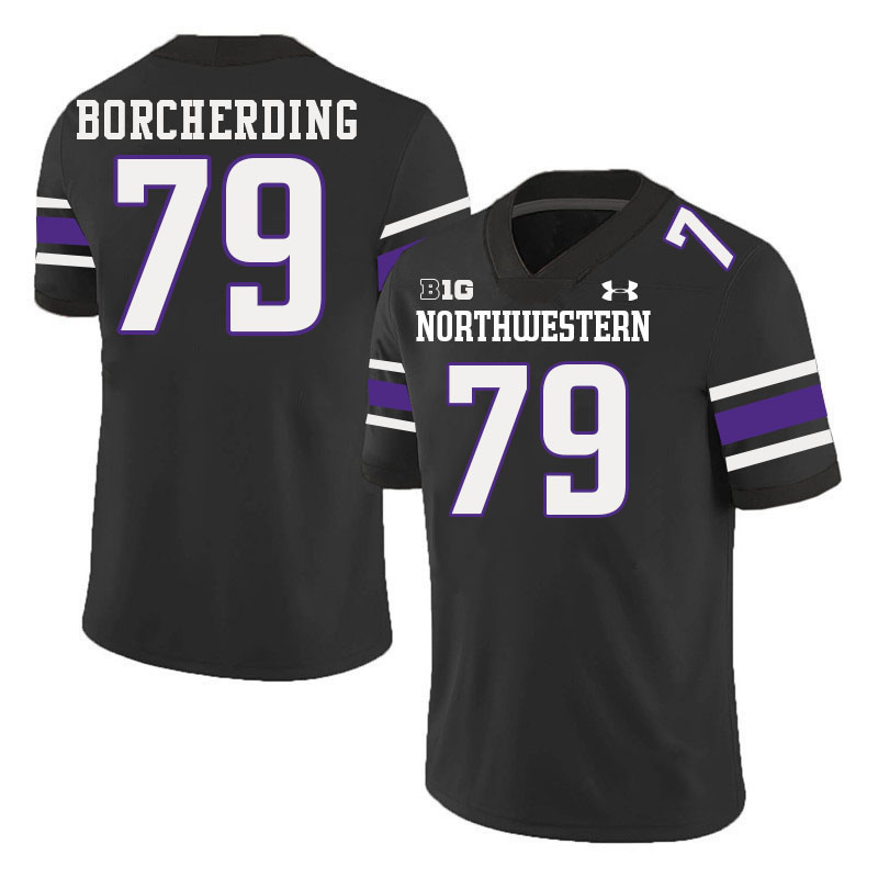 Northwestern Wildcats #79 Jace Borcherding College Football Jerseys Stitched-Black